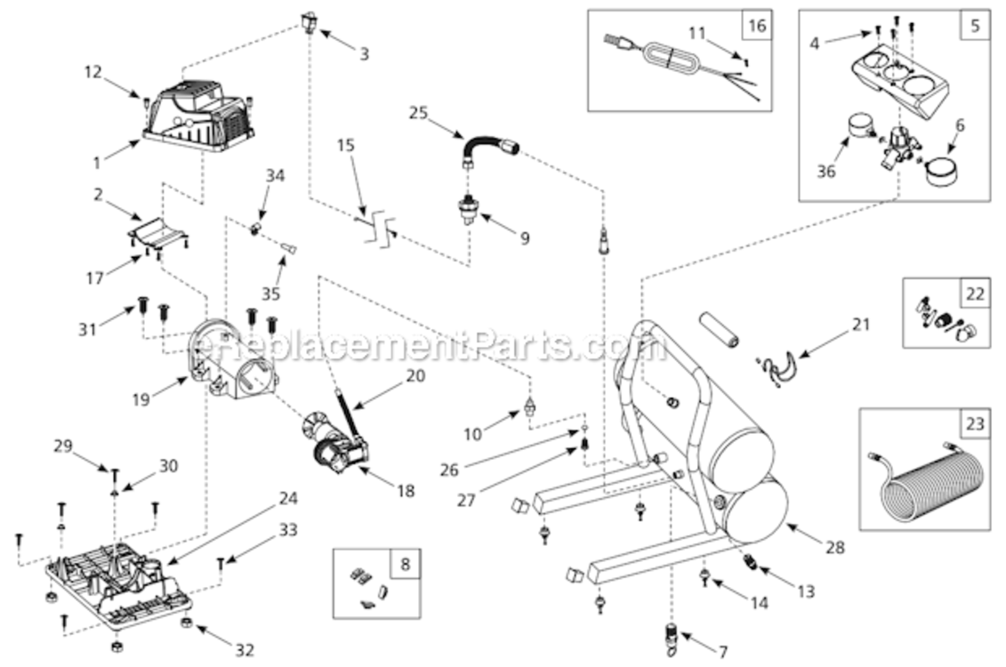 Page A Diagram and Parts List for FP209599AV  Campbell Hausfeld Compressor